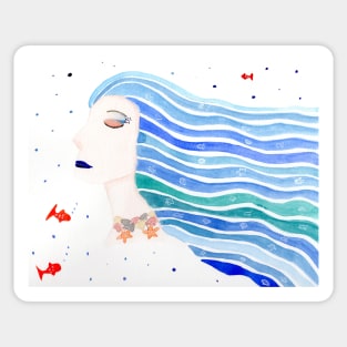 Goddess of the Ocean Sticker
